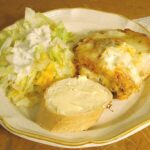 Sausage Lasagna, salad and bread
