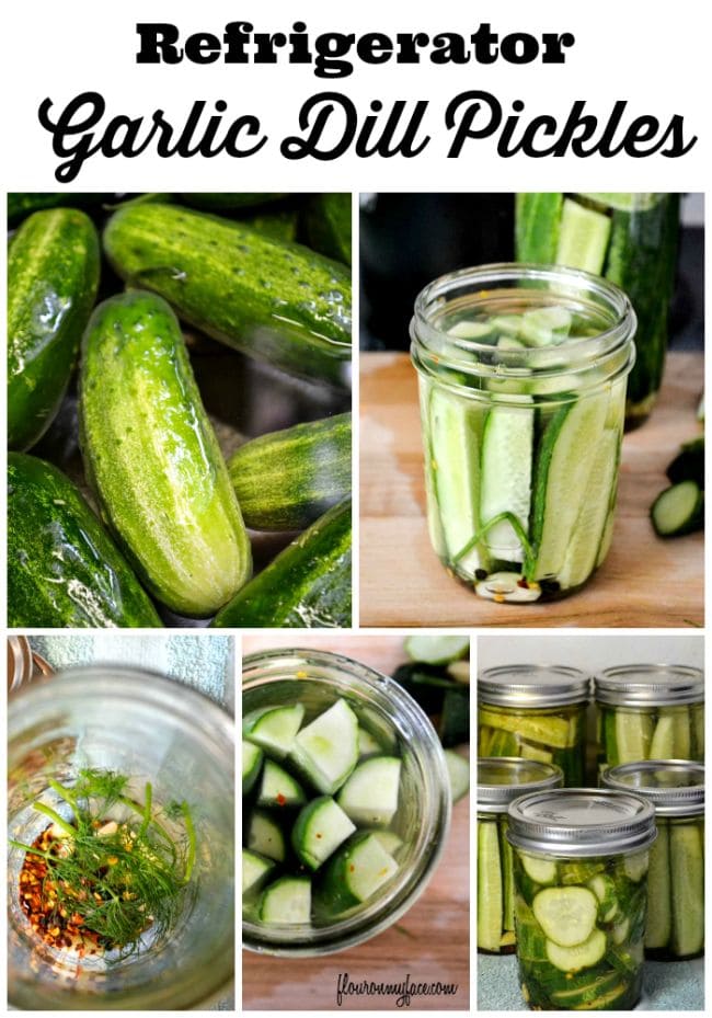 How to make Refrigerator Garlic Dill Pickles-Flour On My Face