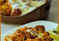 Baked Spaghetti Recipe, Baked Spaghetti Meatballs, HOmemade Meatball Recipe, Easy Baked Spaghetti, Easy Meatballs, Family Recipes