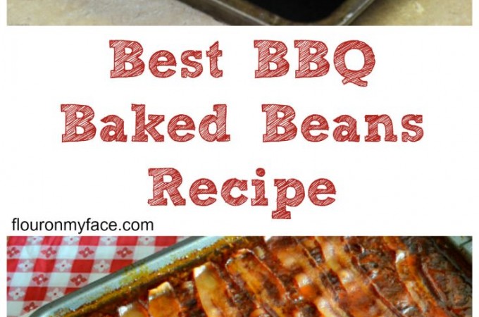 Best BBQ Baked Beans recipe you will ever make. They will be coming back for more everytime via flouronmyface.com