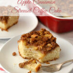 Apple Cinnamon Streusel Coffee Cake, baking with yeast, easy yeast recipes,