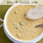 Crock Pot Broccoli Cheddar Soup Recipe via flouronmyface.com