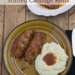 Crock Pot Stuffed Cabbage Rolls recipe via flouronmyface.com