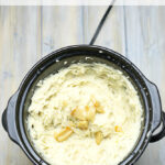 A Crock Pot Garlic Mashed Poatoes recipe via flouronmyface.com