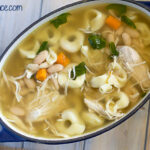 Homemade Chicken Tortellini Soup recipe via flouronmyface.com