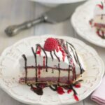 No Bake Raspberry Cheesecake Pudding Pie