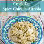 Crockpot recipe: Crock Pot Spicy Chicken Alfredo recipe via flouronmyface.com