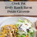 Crockpot recipe: Crock Pot Beefy Ranch Potatoe Casserole recipe via flouronmyface.com