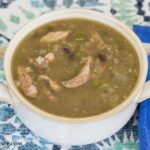 Crock Pot Slow Cooker Jerk Chicken Soup recipe via flouronmyface.com