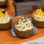 Halloween Pumpkin Cupcake Recipe with Pumpkin Butter Cream Frsting recipe via flouronmyface.com