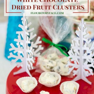 Crock Pot White Chocolate Dried Fruit Clusters recipe via flouronmyface.com