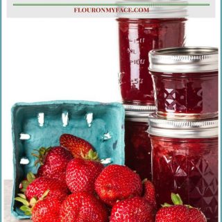 Homemade Strawberry Jam recipe via flouronmyface.com