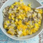 Crock Pot Cowboy Casserole recipe via flouronmyface.com