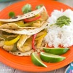 Easy Mango Chicken Tacos via flouronmyface.com