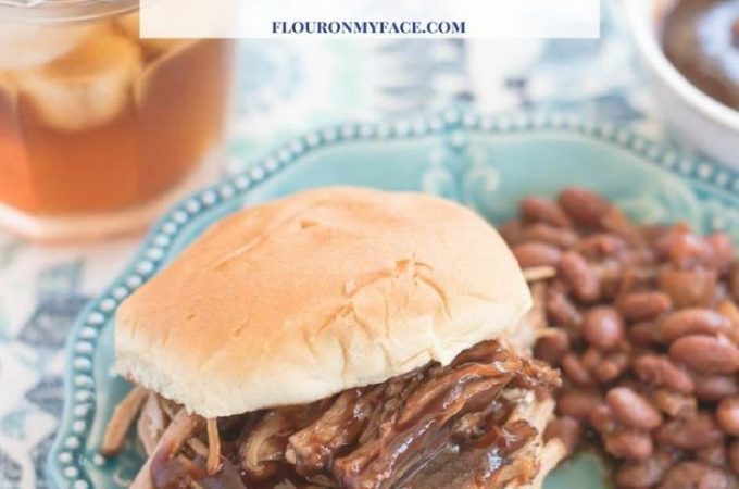 Instant Pot Pulled Pork recipe for barbecue pulled pork sandwiches via flouronmyface