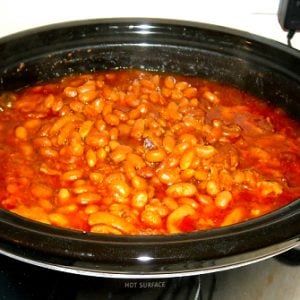 Easy Crock Pot Baked Beans Deluxe, Easy Baked Beans