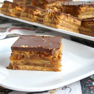Vintage Zserbo Szelet a Hungarian cake recipe cut into to bars a traditional Hungarian holiday dessert recipe