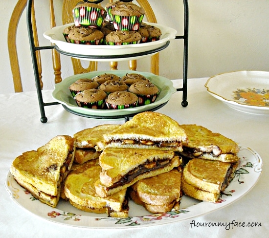 Platter of Double Stuffed Nutella French Toast