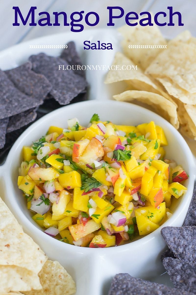 Fresh from Florida: Mango and Peach Salsa recipe via flouronmyface.com