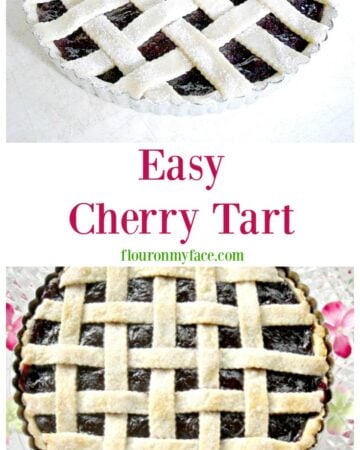 Easy Cherry Tart recipe via flouronmyface.com
