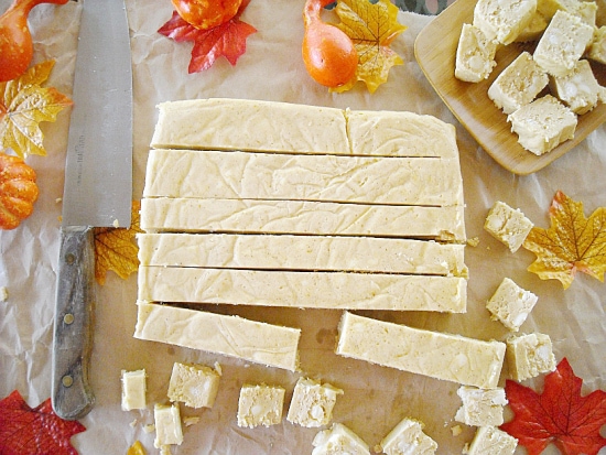 Pumpkin White Chocolate Fudge