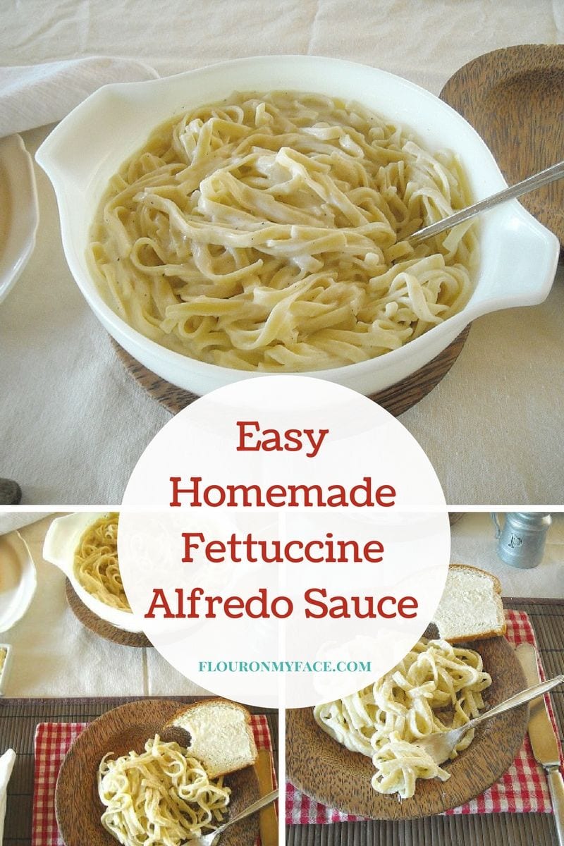 Easy Homemade Fettuccine Alfredo Sauce made without cream cheese or heavy whipping cream. milk