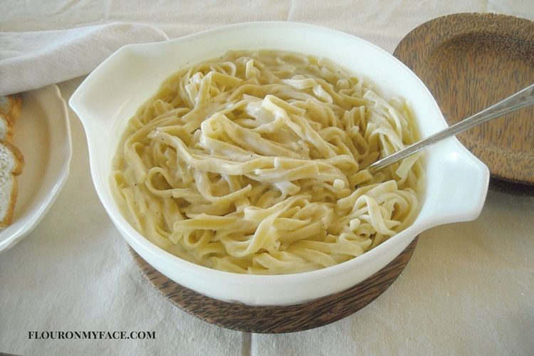 Homemade Alfredo Sauce made with milk