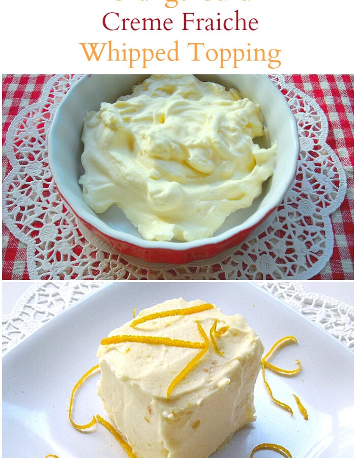 Orange Curd Creme Fraiche Wipped Topping make a perfect frosting for a Vintage Fairy Cake recipe via flouronmyface.com