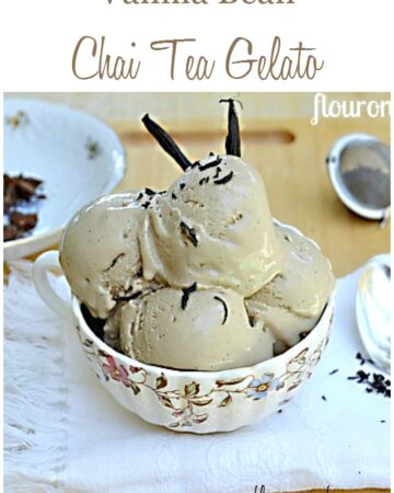 Vanilla Bean Chai Tea Gelato recipe via flouronmyface.com