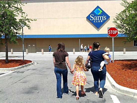 Shopping at Sams Club with my girls