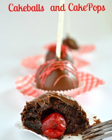 Chocolate Covered Cherry Cake Pops