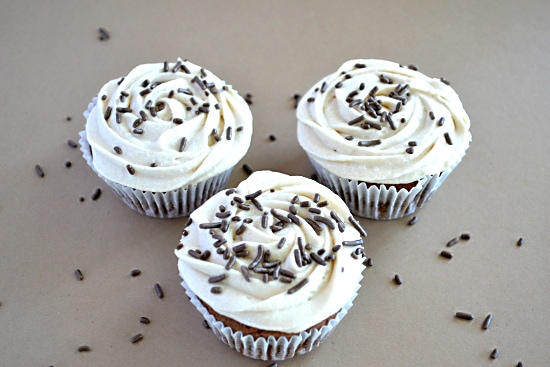 Trio of Mocha Brwonie Cupcakes