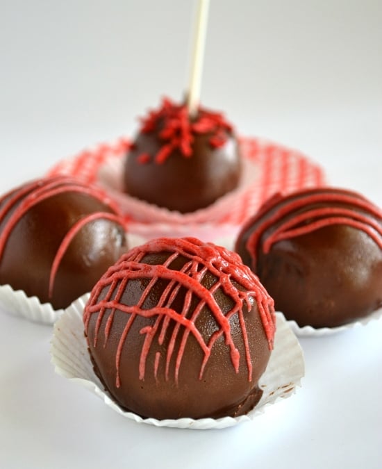 Chocolate Covered Cherry Cakeballs