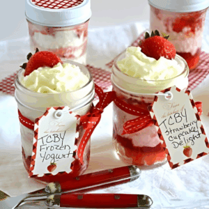 Strawberry Cupcakes in a jar.