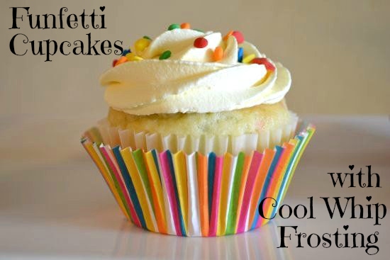 Funfetti Cupcakes with #CoolWhipFrosting