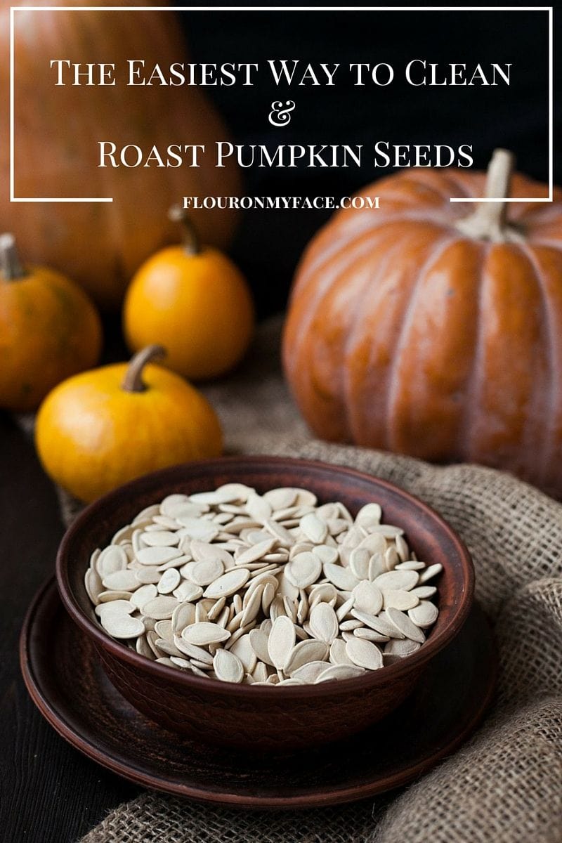 How to clean and roast pumpkins seeds. The easiest way to clean those stringy pieces of pumpkin pulp from pumpkins seeds and to make the salty roasted pumpkin seeds that you love via flouronmyface.com