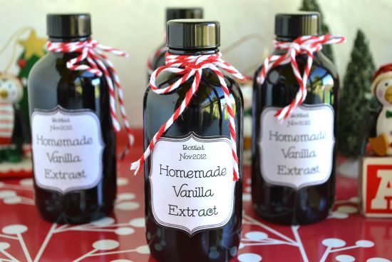 Beige Bottle Homemade Vanilla Extract Gift Tags