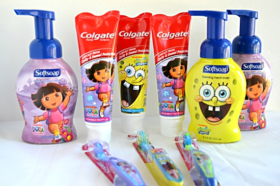 Colgate Dora and Spongebob tooth paste and tooth brush stocking stuffers