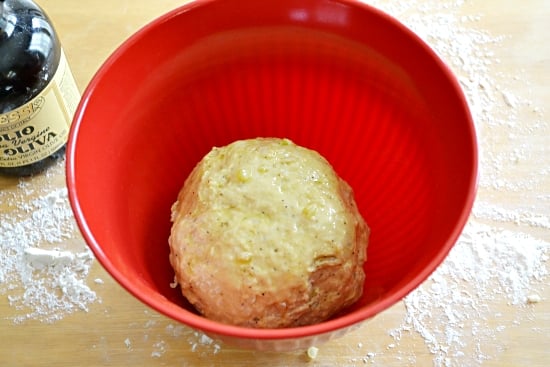 rising bread dough, making bread,