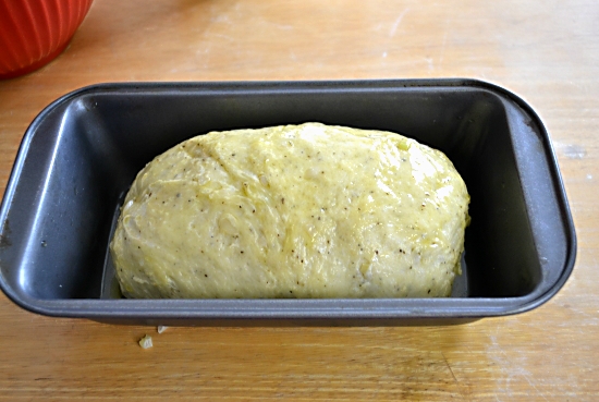 bread dough, forming a loaf of bread, rising homemade bread dough.