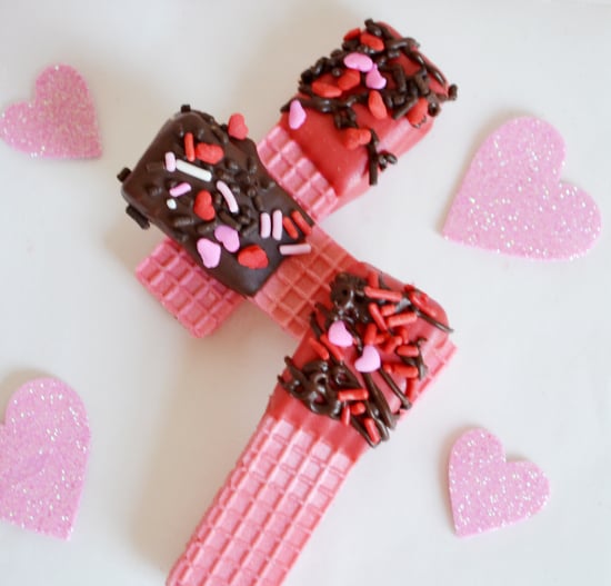Valentine’s Day Chocolate Dipped Wafer Cookies easy DIY for the kids