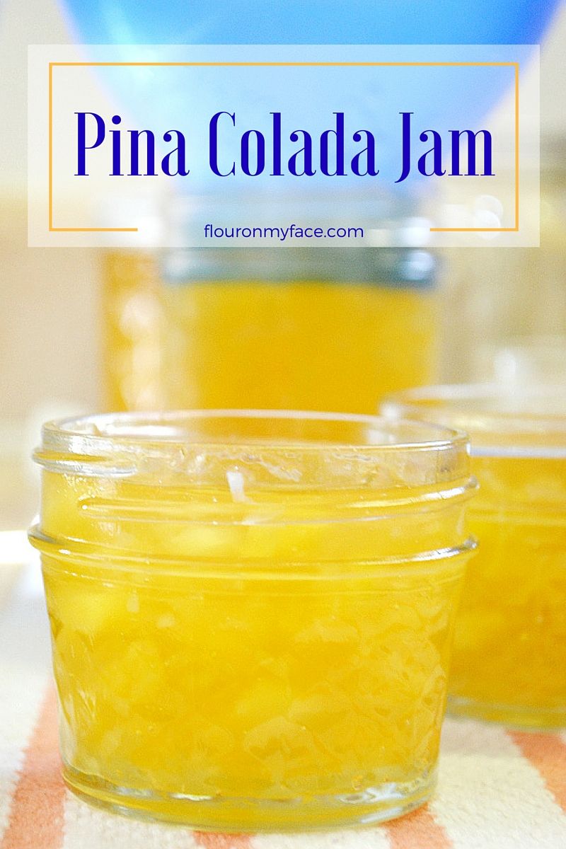 Pina Colada Jam recipe made in the Ball automatic jam and jelly maker via flouronmyface.com #ad #canitforward