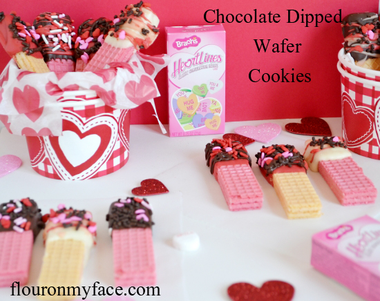 Pink Chocolate-Dipped Wafers - Lifestyle with Leah