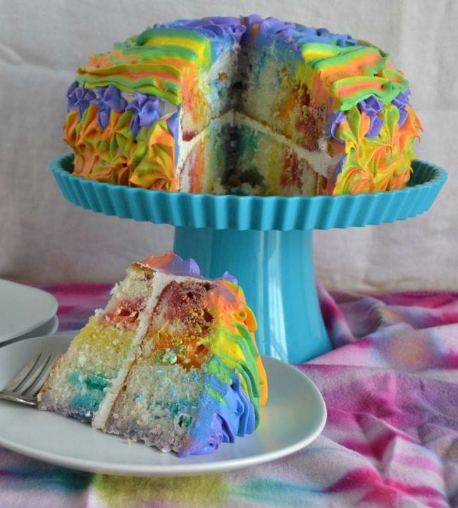 How to make a Rainbow Jello Poke Cake