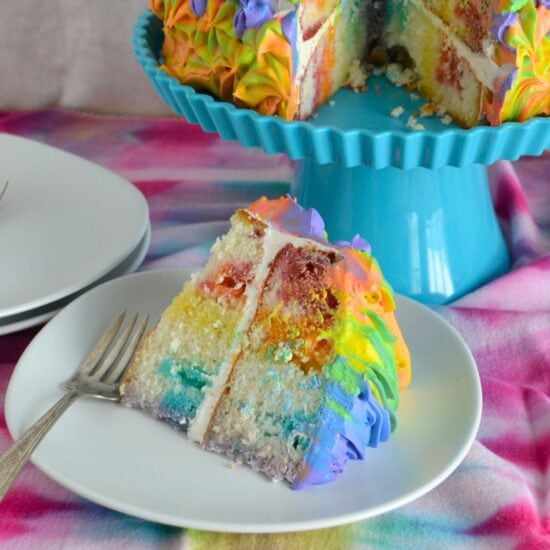 Rainbow Jello Poke Cake-Flour On My Face