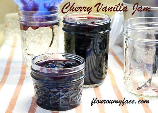 Cherry Vanilla Jam recipe via flouronmyface.com