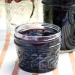 Cherry Vanilla Jam in a 4 oz canning jar.