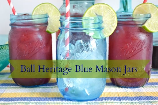 Cherry Limeade, Recipe, Ball Heritage Jars, True Blue Jars, Summer D