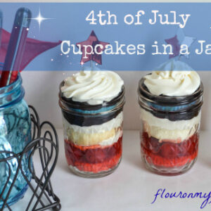 4th of July Berryilicious Cupcakes in a Jar via flouronmyface.com