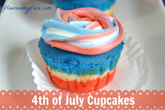 4th, July, Cupcakes, red,white,blue, 4th of July Recipes